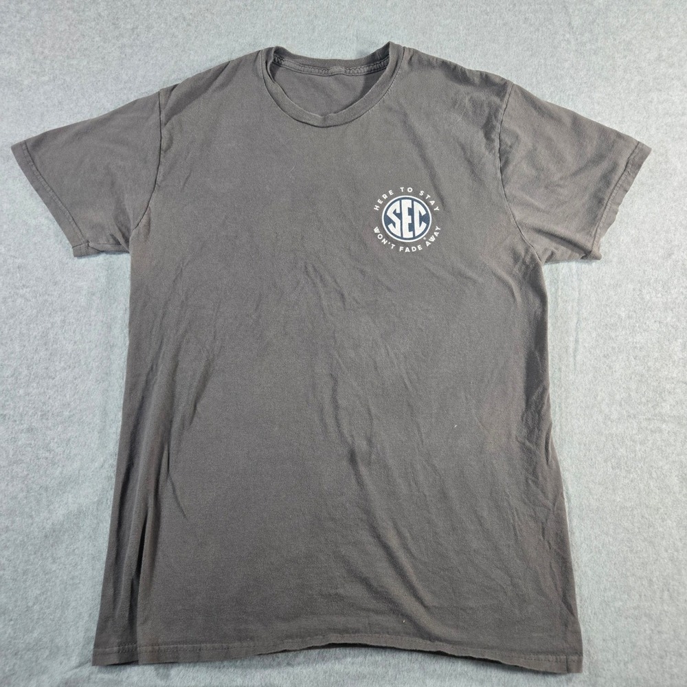 SEC Here To Stay Graphic T-Shirt Charcoal Gray Mens Large NCAA College Football